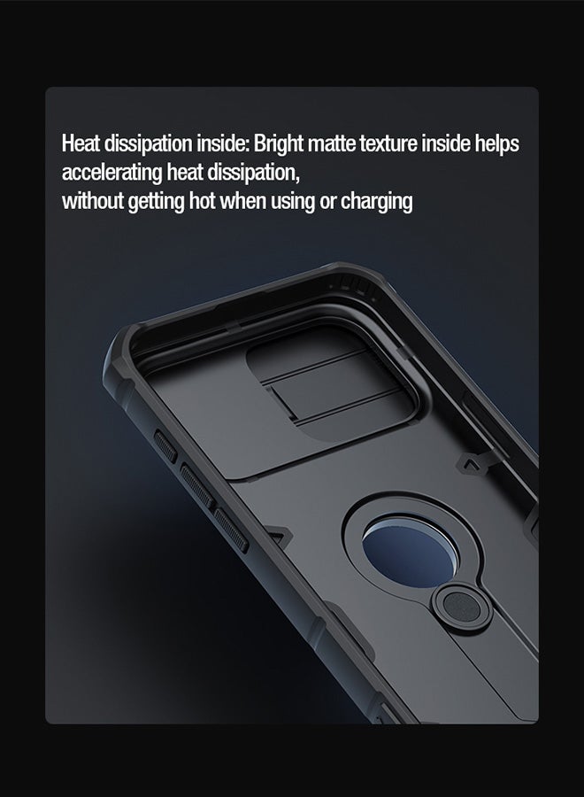 Nillkin Armor Case For iPhone 15 Pro Max Phone with Ring Kickstand and Sliding Camera Cover Full Around Protection Scratch Resistant Impact Resistant Bumpers Slim Shockproof Protective 6.7" Black  - Image 4