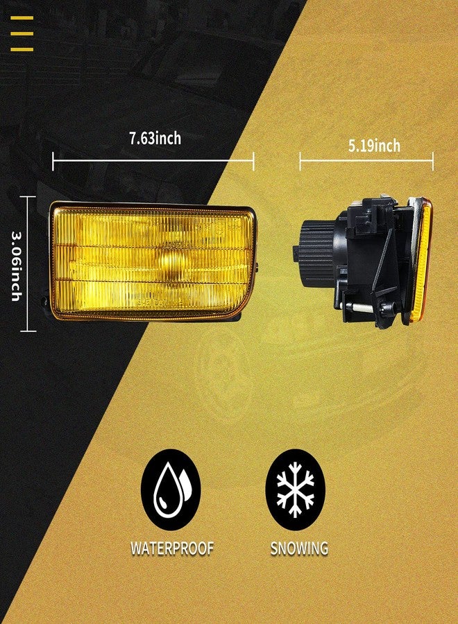 WEISIGAO Fog Lights Lamps for 1992 1993 1994 1995 1996 1997 1998 1999 BMW (M3 E36) 318i 318is 318ti 320i 323i 323is 325i 325is 328i 328is 3 Series Original Design, 1 Pair, w/H1 Bulbs (Yellow Lens) - Image 5