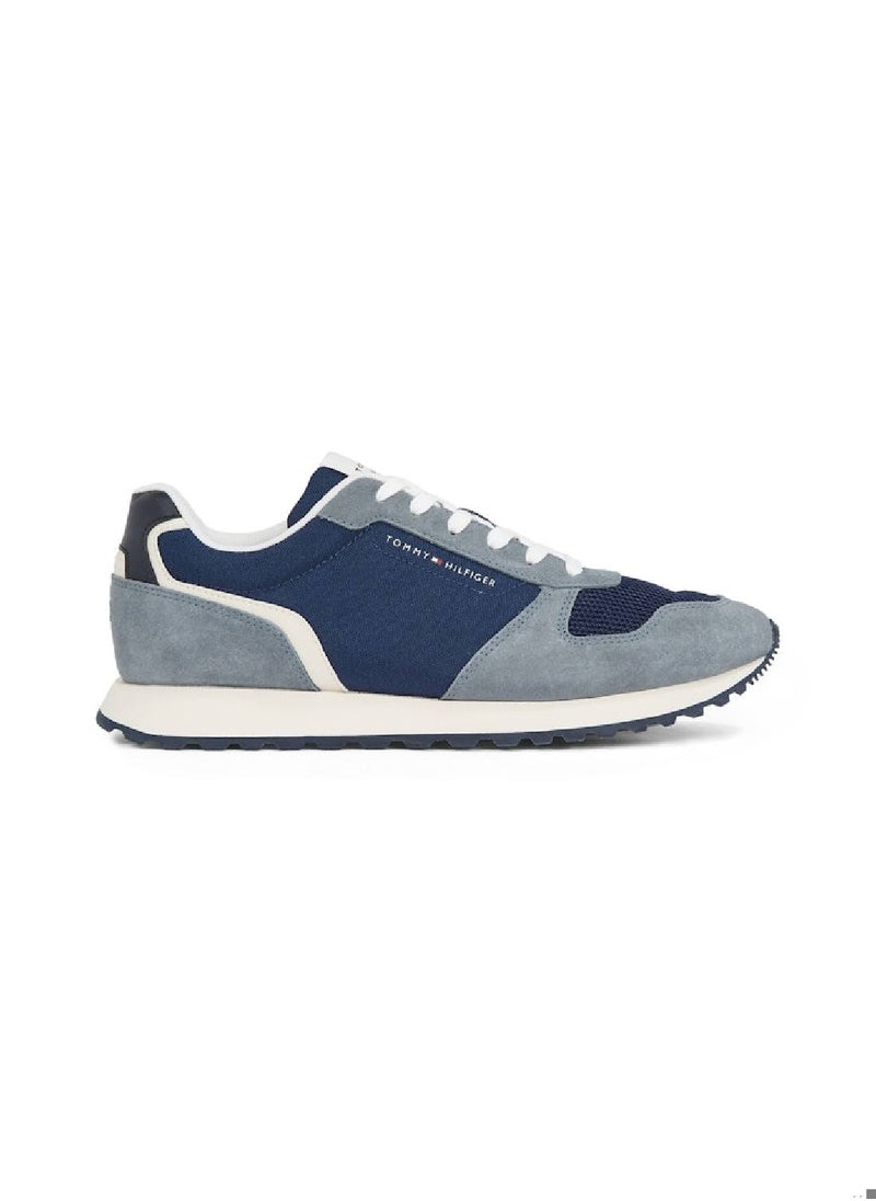 TOMMY HILFIGER - Men's Logo Trainers - Suede, Blue - Image 1