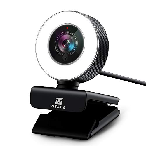 VITADE PC Webcam for Streaming HD 1080P, 960A USB Pro Computer Web Camera Video Cam for Mac Windows Laptop Conferencing Gaming Webcam with Ring Light & Microphone - Image 1