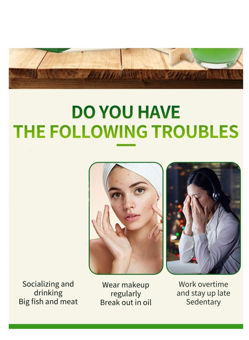 عشب الشعير العضوي النقي، مسحوق عشب الشعير غني بالألياف الغذائية، يجعل جسمك أكثر رشاقة 60 جرام (3 جرام * 20 عبوة) - Image 2