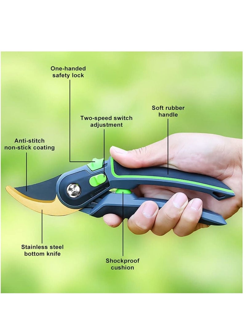 واي آند دي Garden Pruners, Rust Proof Heavy Duty Gardening Scissors, Bypass Pruning Shears for Gardening, Stainless Steel Sharp Pruner Secateur - Image 5