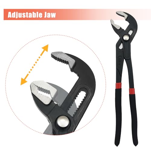 MFBJXC 3PCS Groove Joint Pliers Set 7Inch 10Inch 12Inch, Fast Adjustable Channel Locks Plier Set Quick Release Water Pump Pliers Set V-Jaw Tongue for Gripping, Repair, Nuts, Bolts, Pipe - Image 5