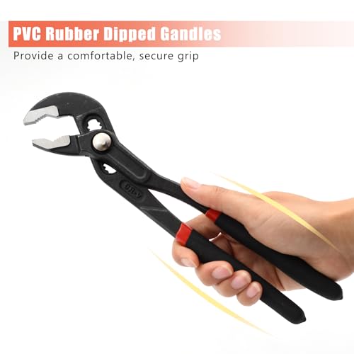 MFBJXC 3PCS Groove Joint Pliers Set 7Inch 10Inch 12Inch, Fast Adjustable Channel Locks Plier Set Quick Release Water Pump Pliers Set V-Jaw Tongue for Gripping, Repair, Nuts, Bolts, Pipe - Image 4