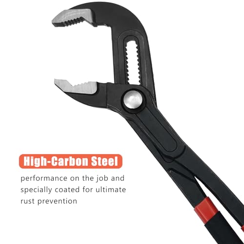 MFBJXC 3PCS Groove Joint Pliers Set 7Inch 10Inch 12Inch, Fast Adjustable Channel Locks Plier Set Quick Release Water Pump Pliers Set V-Jaw Tongue for Gripping, Repair, Nuts, Bolts, Pipe - Image 3