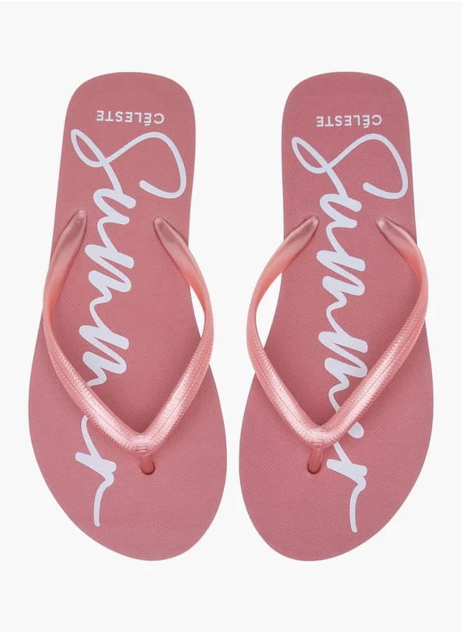 سيليست Women's Printed Thong Slippers