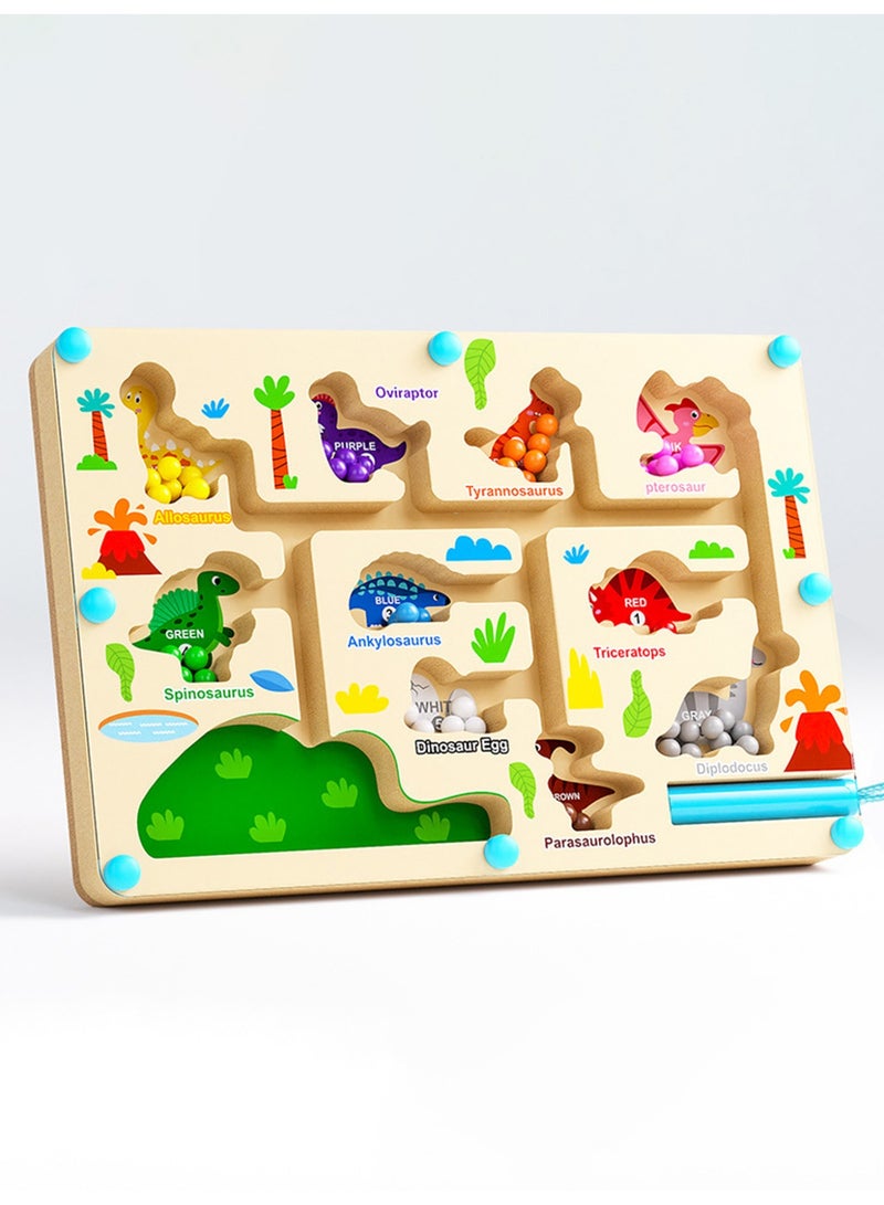 Wooden Magnetic Color Matching Counting Maze Board, 1-10 Number Bead Sorting Busy Board With Magnetic Pen, Sealed Acrylic Cover, Fine Motor Skills Activity Toy For Toddlers Kids Age 3 4 5, Travel Quiet Game, Eid Gift For Kids, Eid Al Fitr Gift, Ramadan Gift For Boys Girls