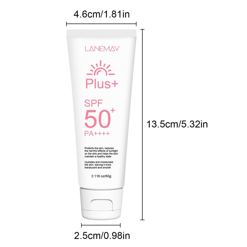 LANEMAY Plus + High Moisturizing Protective Cream 60g SPF50+ PA++++ Hydrating and Radiant - Image 5