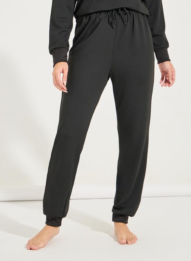 Styli Leopard Paris Slogan Sweatshirt & Jogger Lounge Set  - Image 5