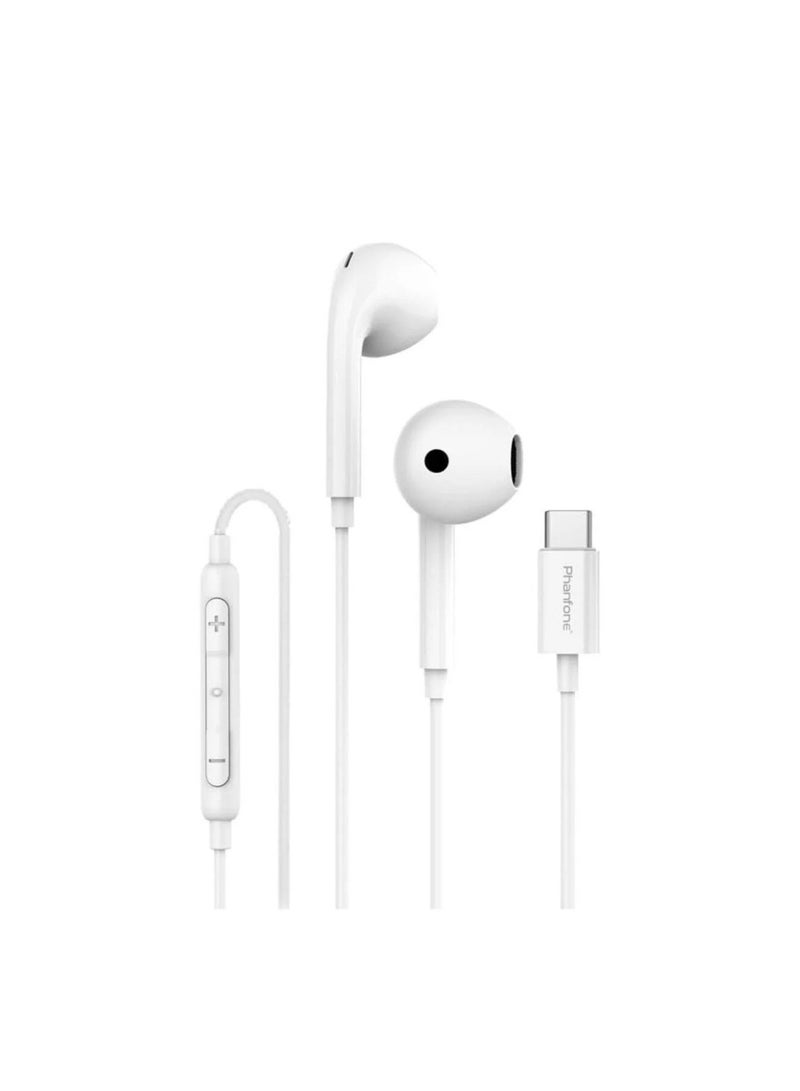 Phanfone FanFone PT-03 Wired Headphones with Type-C Connector – Clear Sound Earphones for Music and Calls - Image 1