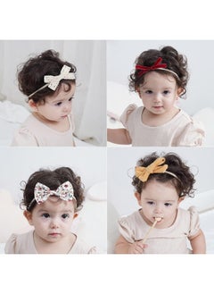 doboi doboi 20PCS Baby Girls Hair Bows Headbands Soft Nylon Hairbands Elastic Hair Accessories for Newborns Infants Toddlers and Kids  - Image 2
