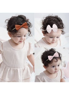 doboi doboi 20PCS Baby Girls Hair Bows Headbands Soft Nylon Hairbands Elastic Hair Accessories for Newborns Infants Toddlers and Kids  - Image 3