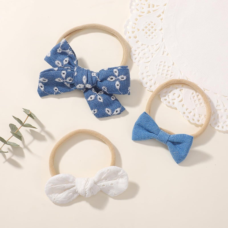 doboi 20PCS Baby Girls Hair Bows Headbands Soft Nylon Hairbands Elastic Hair Accessories for Newborns Infants Toddlers and Kids - Image 5