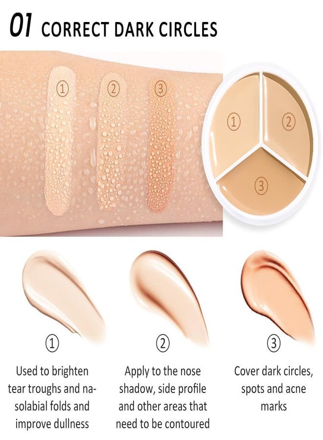 Ruby Face RUBYFACE X Cover Up Pro Concealer | Cream Natural Concealer | 3 In 1 Concealer Palette Full Coverage | Hides Blemishes, Flaws & Dark Circle | Long-Lasting, 15g - Image 4