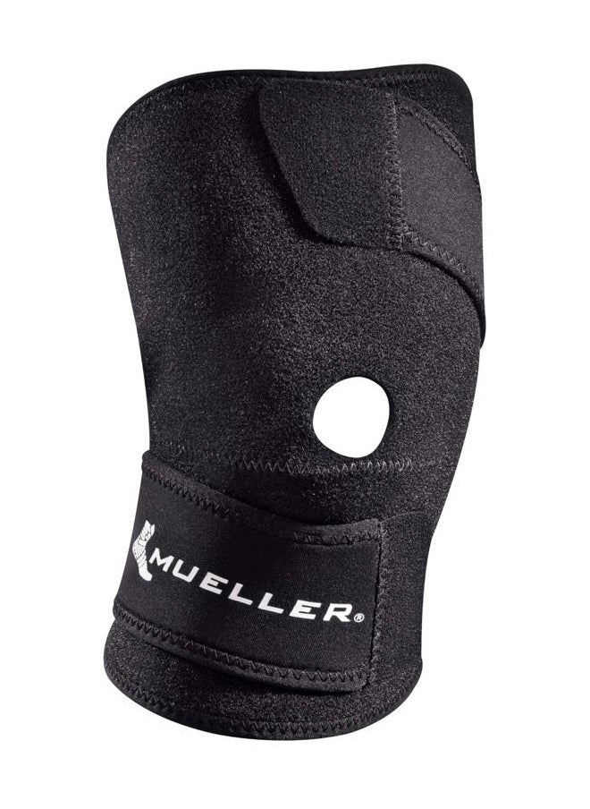 Mueller Sports Medicine Wraparound Knee Support, Knee Pain Relief Support for Men and Women, Ideal for Arthritis, Sprains, Black, One Size 
