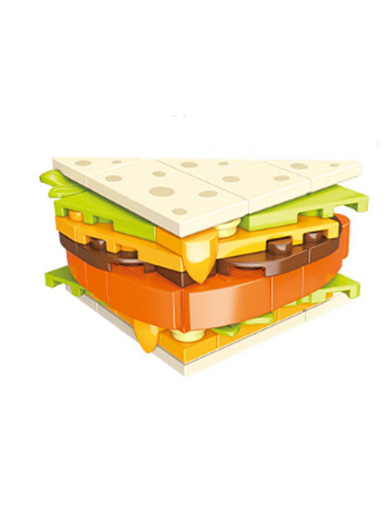 Sandwich Gourmet Refrigerator Magnetic Sticker Model Diy Assembly Building Blocks Creative Ornaments Assembly Toys Home Decoration - Image 1