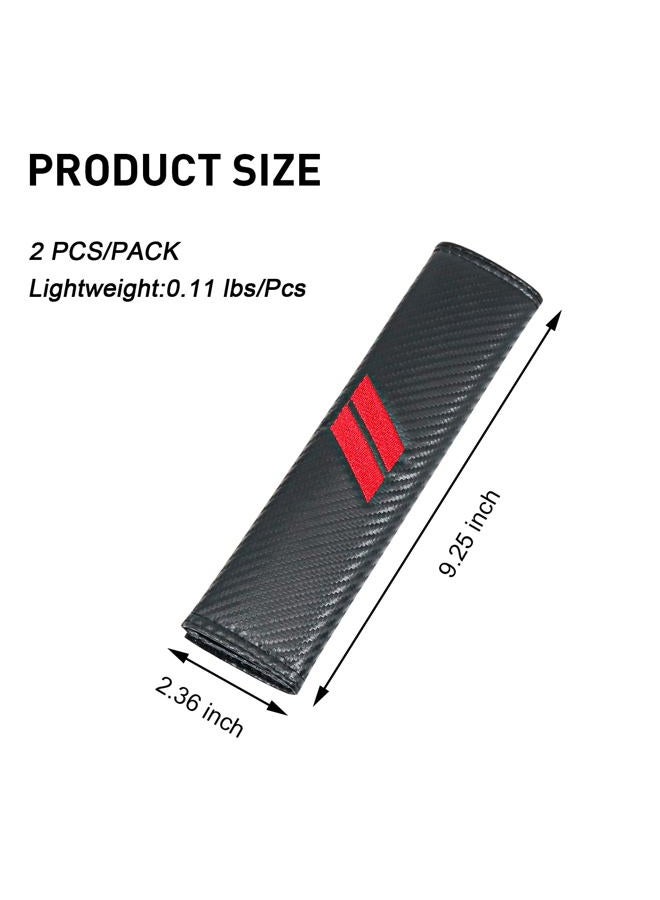 REMOCH Seat Belt Pads for Dodge Charger Accessories Durango Challenger Journey Leather Seatbelt Cover Shoulder Strap Cushion Proetection Sleeve (2 Pcs, Red Stitches) - Image 4