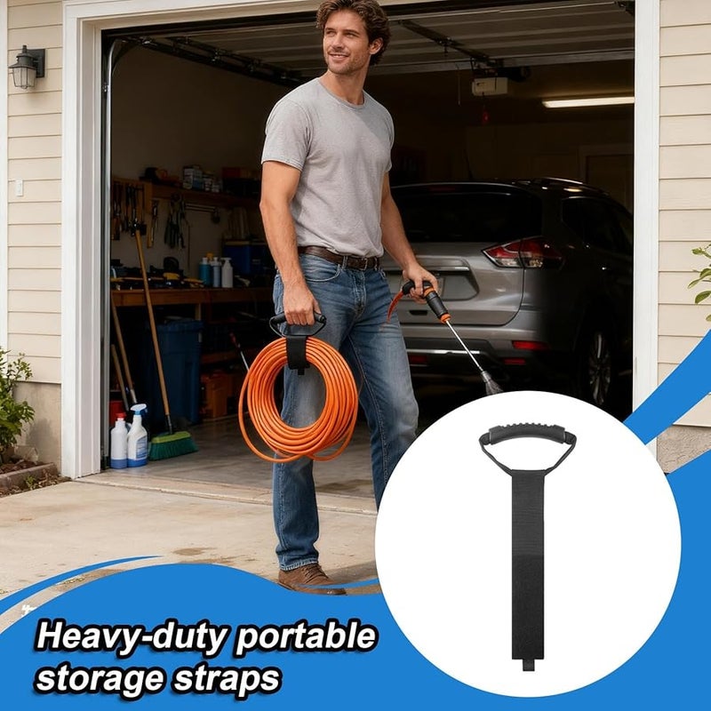 Extension Cord Hanger Garage Organizer with Handle Storage Wrap Straps 2XL 5x56cm - Image 3