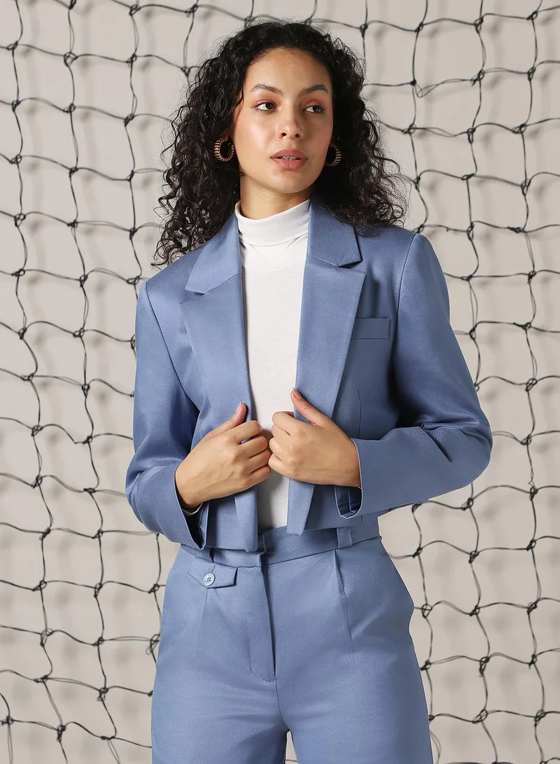 Hubberholme Women's Infinity Cotton Blend Solid Oversized Blazer