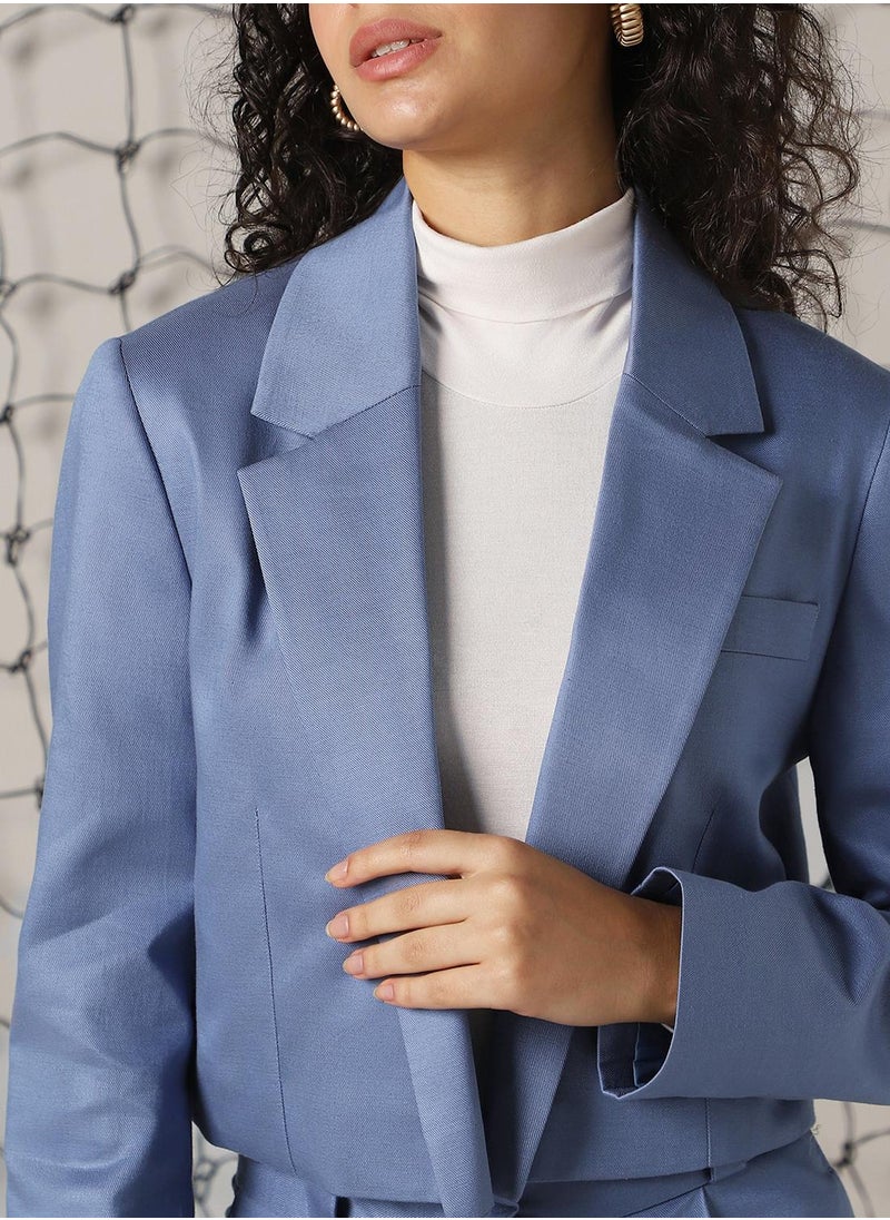 Hubberholme Women's Infinity Cotton Blend Solid Oversized Blazer  - Image 4