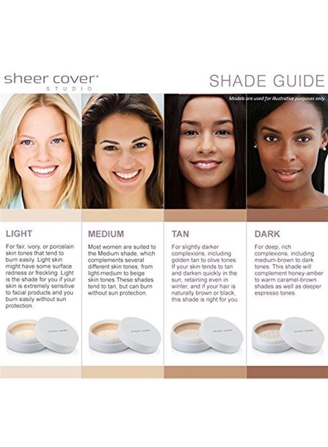 Studio – Conceal and Brighten Highlight Trio – Two-Toned Concealers – Shimmering Highlighter – Medium/Tan Shade – With FREE Concealer Brush – 3 Grams
