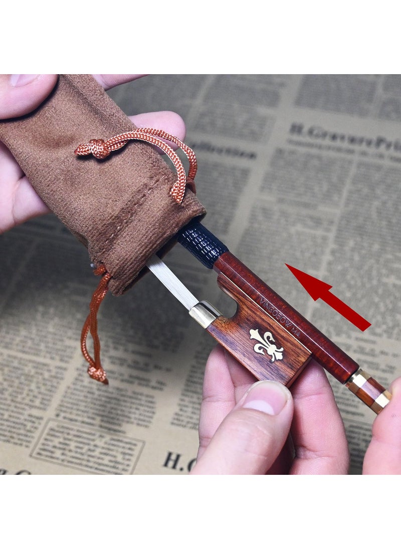 VINGOBOW Vingobow 4/4 Full Size Violin Bow Velvet Bag for Single Violin/Viola/Cello Bow Protection Case Dust Cover  - Image 4