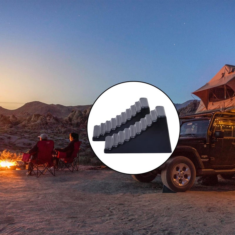 ALP Heavy-Duty Wedge Type Rubber Wheel Chock for Cars, SUVs & Small Trucks | Big-OZ-Auto Wheel Stopper | Anti-Slip, Durable & Weather-Resistant Wheel Block for Parking & Maintenance (Pack of 2) - Image 3