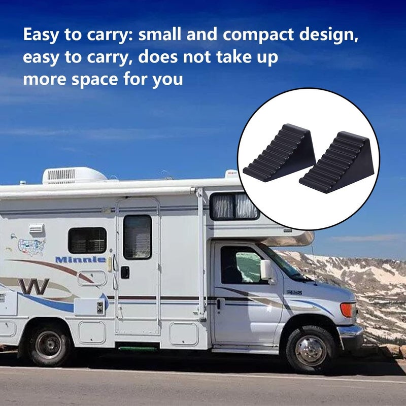 ALP Heavy-Duty Wedge Type Rubber Wheel Chock for Cars, SUVs & Small Trucks | Big-OZ-Auto Wheel Stopper | Anti-Slip, Durable & Weather-Resistant Wheel Block for Parking & Maintenance (Pack of 2) - Image 4