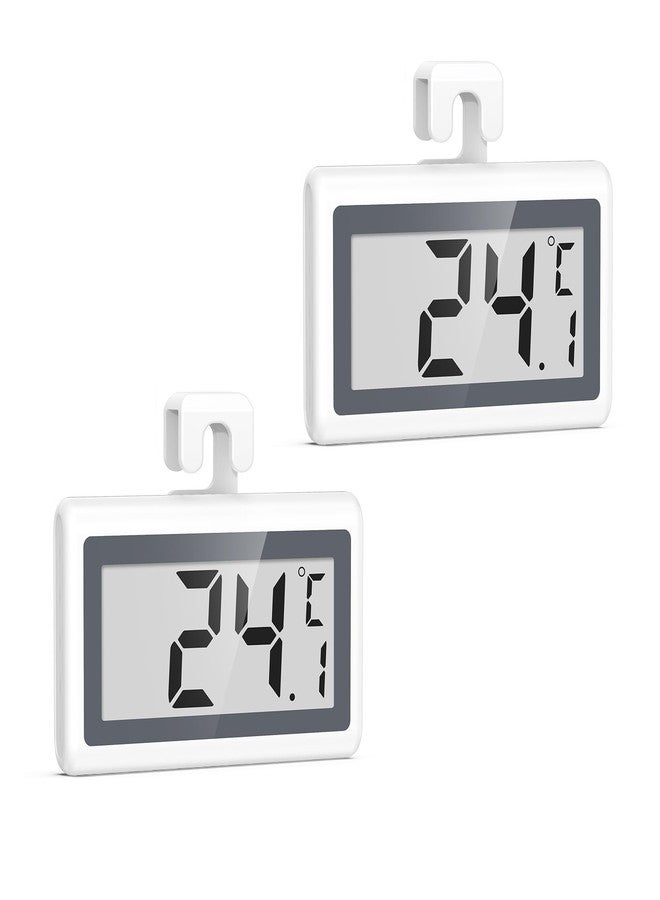 Ankilo 2PCS Refrigerator Thermometer, Upgraded Digital Fridge Thermometer with LCD Display, ℃/℉, Low Temperature Indication, Freezer Temperature Gauge for Home, Office, Kitchen, Restaurants - Image 1