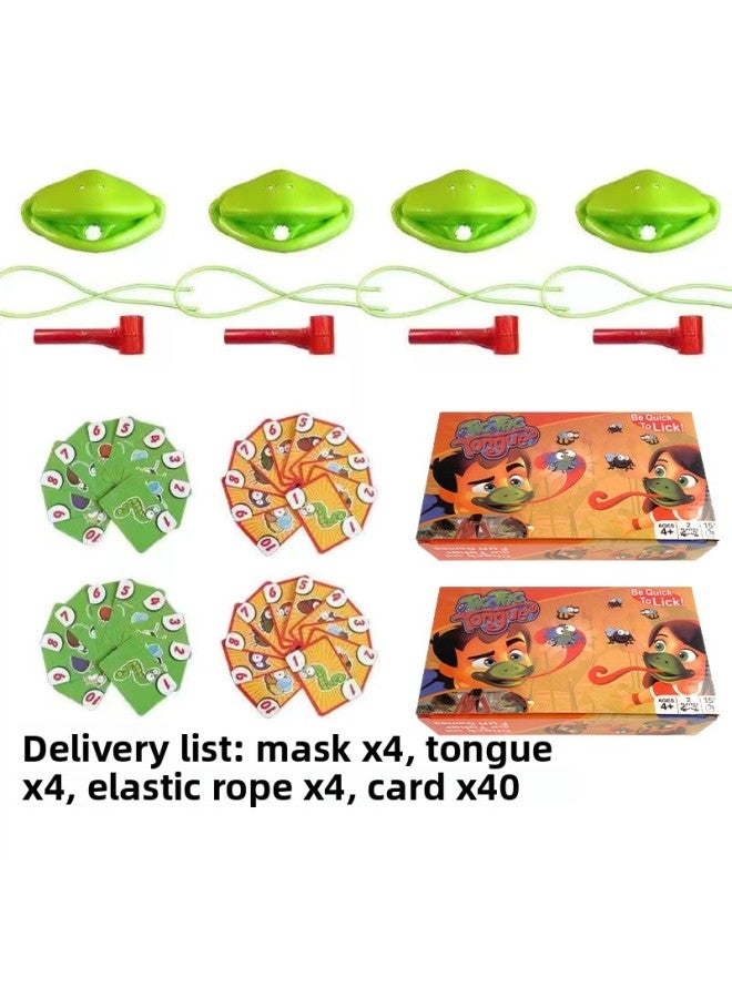 Factory Direct Frog Tongue Table Game Greedy Snake Color Lizard Playing Cards Competitive Parent-child Interactive Desktop Toys