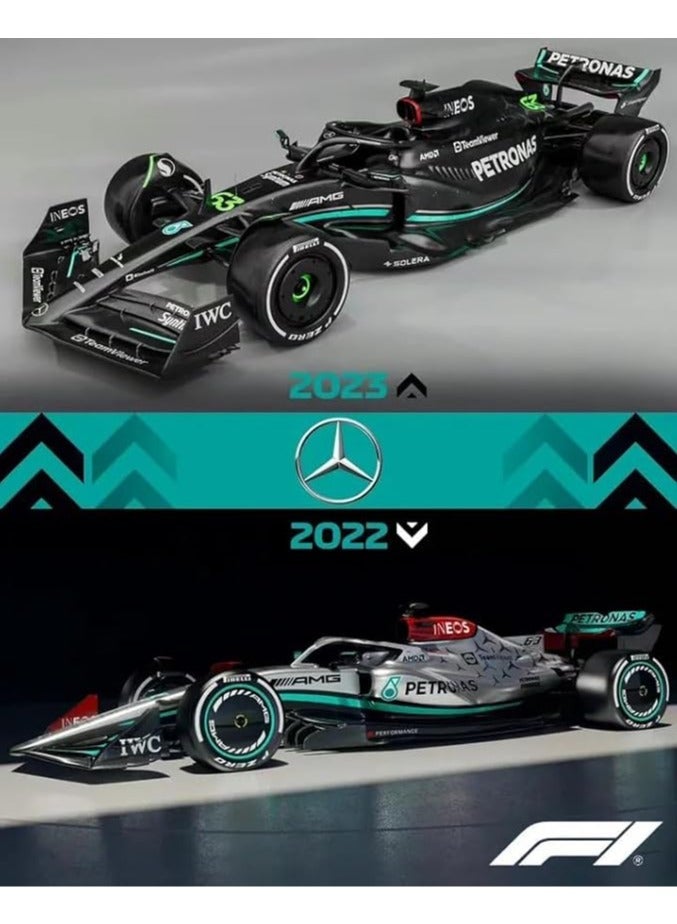 1:43 F1 Team Mercedes W14 2023 63# George · Russell Alloy Racing Car Model Collection Gift, Simulation Formula Peripherals  - Image 3