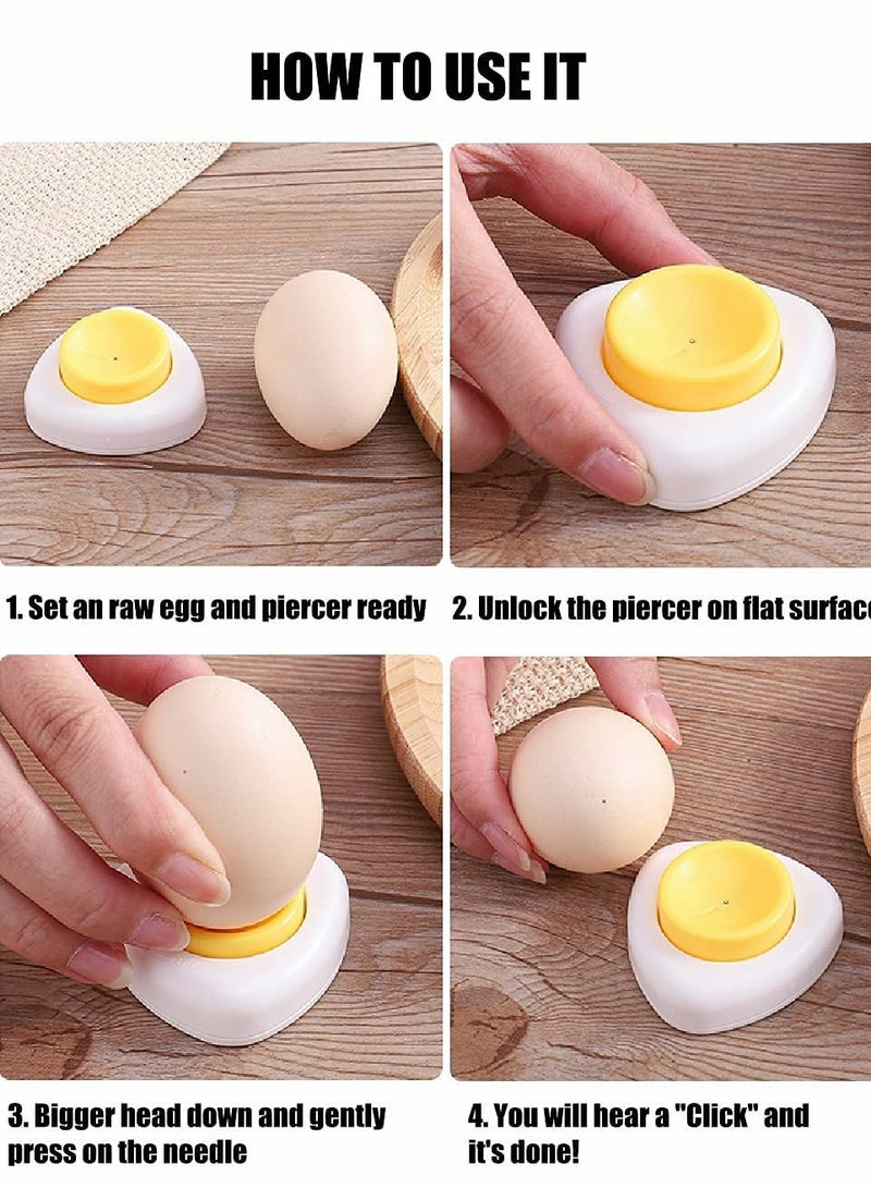 Zikra Egg Piercer for Raw Eggs 1 Pack with Magnetic Base and Safety Lock Hard Boiled Egg Peeler Egg Pricker to Get a Good Hard Boiled Egg Easy Egg Peeler Kitchen Gadget - Image 3