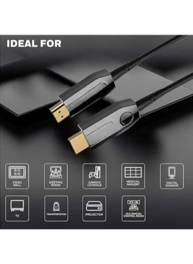 HDMI 2.1 Fiber Optic Cable 30m – Ultra High-Speed 48Gbps – 8K 60Hz Support for TV & Gaming - Image 3