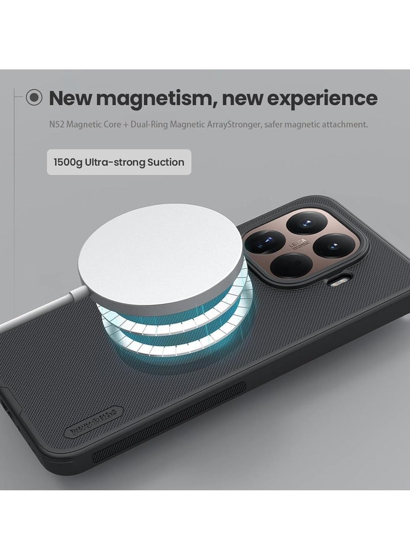 Xiaomi 15T Pro Magnetic Protective Case 【Wireless Charging Supported】 Matte Shield Pro Ultra-Thin Profile Matte Hard PC Back Panel with Soft TPU Edges for Shock Protection - Image 2