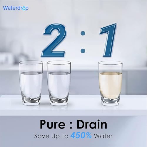 Waterdrop D6 Reverse Osmosis Water Filter, 600 GPD Under Sink Reverse Osmosis System, 2:1 Pure to Drain, Tankless RO Water Filter System, Smart Faucet, Easy Installation - Image 4