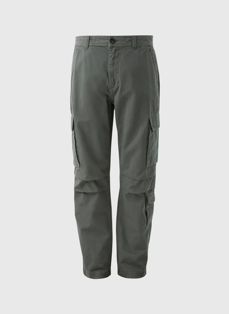 Matalan Grey Loose Cargo Trousers Regular