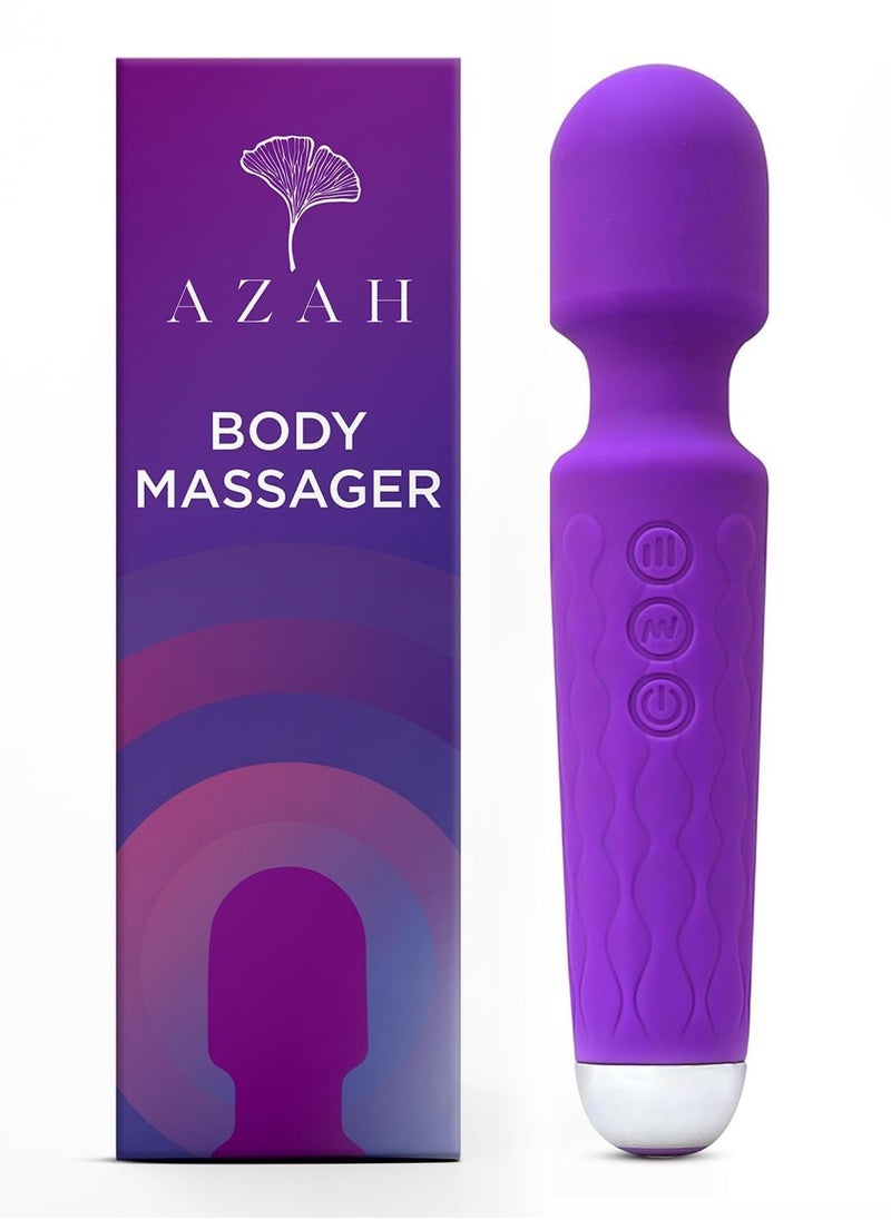 AZAH - Azah Personal Massager For Women | 20 Vibration Modes, USB Rechargeable, Waterproof, Medical Grade Silicone, 3 Months Warranty | Handheld Electric Body Massager | Full Body Massager For Pain Relief - Image 1