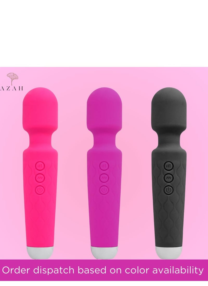 AZAH - Azah Personal Massager For Women | 20 Vibration Modes, USB Rechargeable, Waterproof, Medical Grade Silicone, 3 Months Warranty | Handheld Electric Body Massager | Full Body Massager For Pain Relief - Image 1