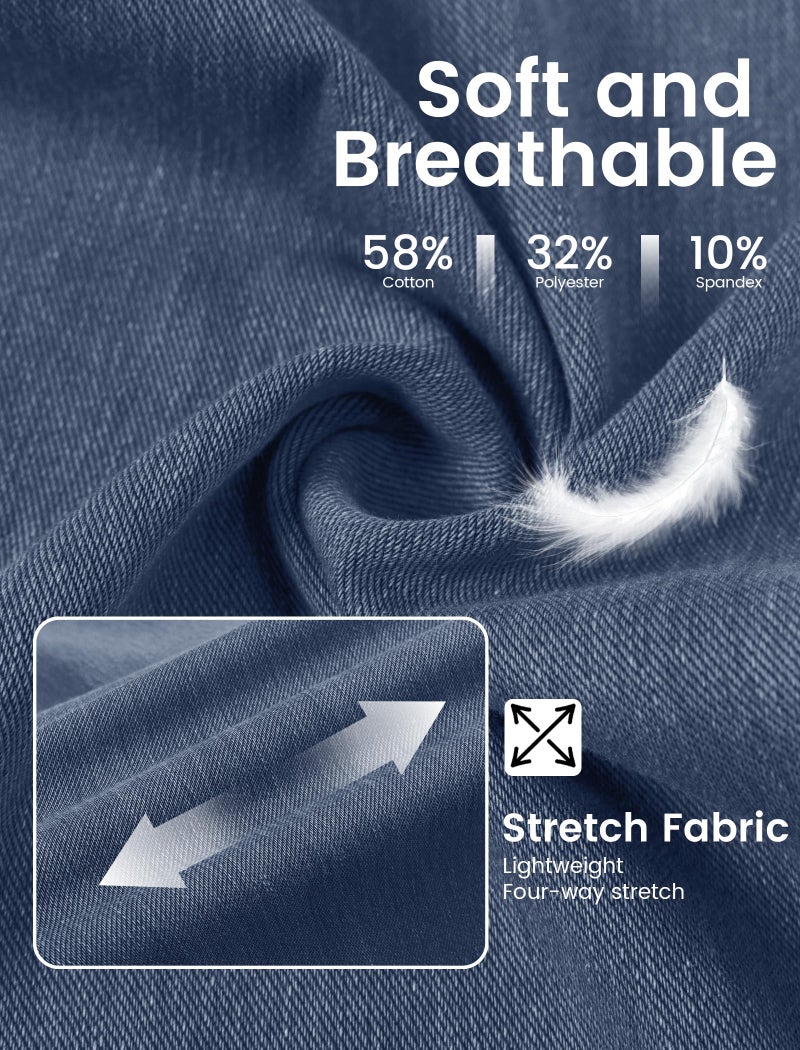 DLOODA Wide Leg Stretchy Sweatpants Jeans for Women, High Waisted Baggy Casual Pull On Jeans Elastic Waist Loose Denim Pants Light Blue - Image 5