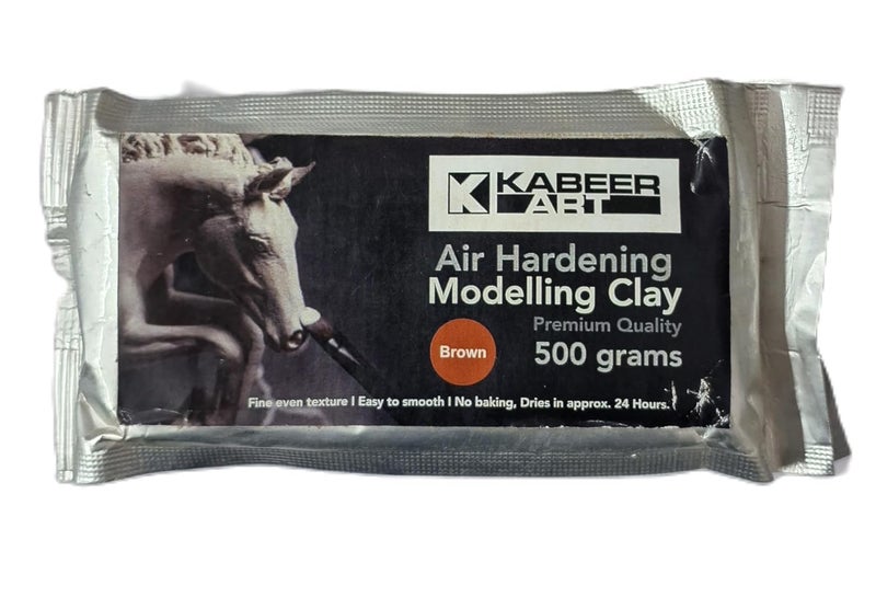 KABEER ART Modelling Clay Air Hardening Terracotta Pack for Professional Artists or Students (Brown, 500 GMS) - Image 1