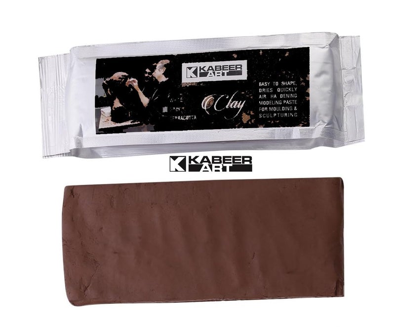 KABEER ART Modelling Clay Air Hardening Terracotta Pack for Professional Artists or Students (Brown, 500 GMS) - Image 2
