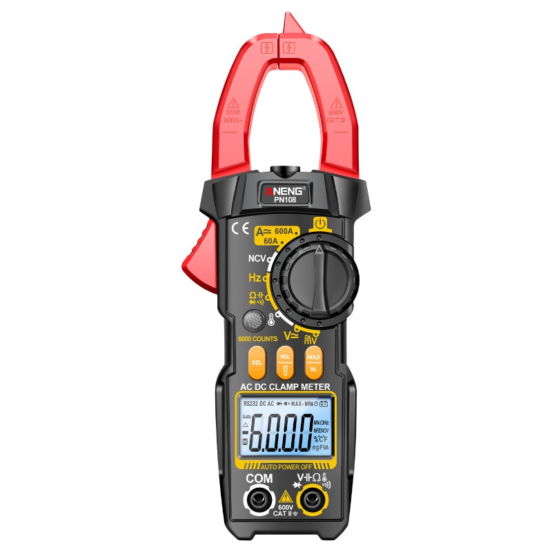 ANENG PN108 Digital Clamp Meter Voltage Current Tester Professional 6000 Counts Multimeter with LCD Display Diode Temperature Hz Ohm Capacitance Tester - Image 1