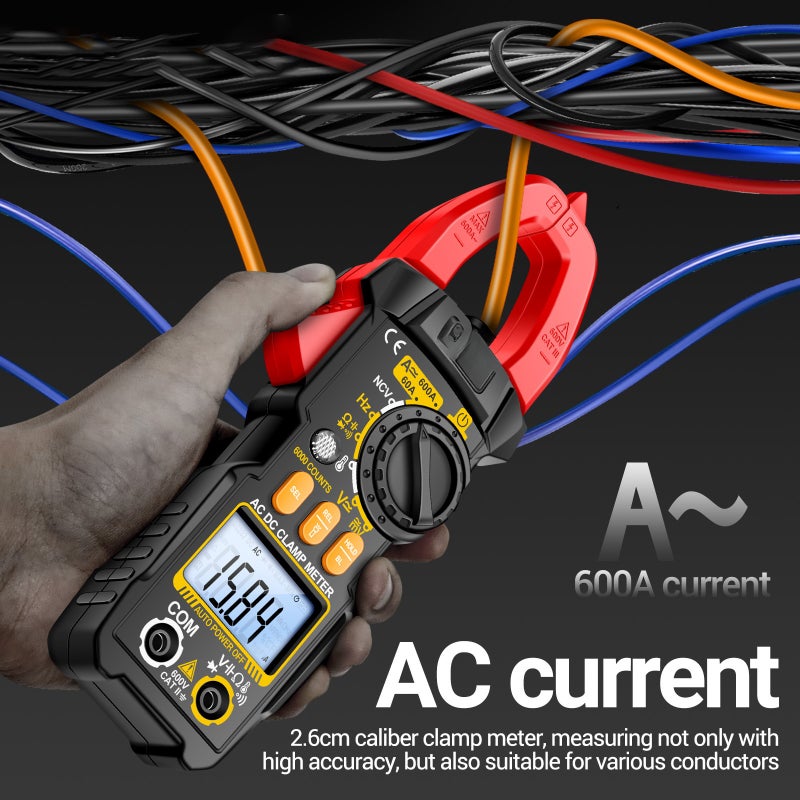 ANENG PN108 Digital Clamp Meter Voltage Current Tester Professional 6000 Counts Multimeter with LCD Display Diode Temperature Hz Ohm Capacitance Tester - Image 5