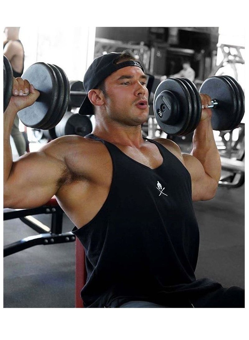 M MIAOYAN M MIAOYAN Muscle Gym Sports Running Vest Men's Sleeveless - Image 1