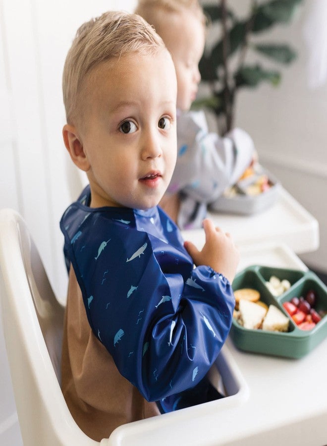 Tiny Twinkle Baby-Lätzchenschürze, wasserdicht, langärmlig, mit Tasche, wiederverschließbar, für Reisen, 2-4 Jahre - Ocean Life - Image 5
