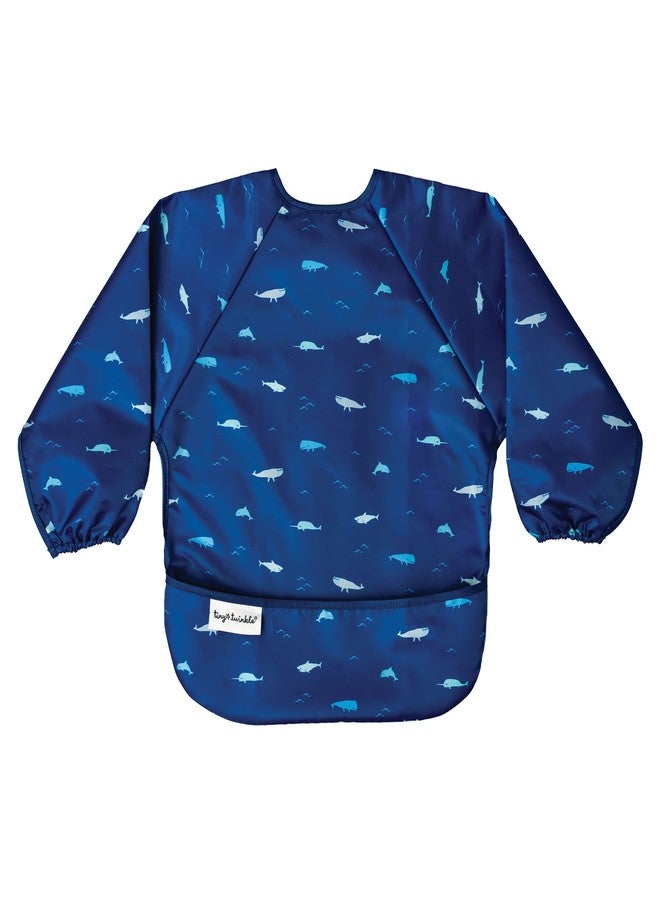Tiny Twinkle Baby-Lätzchenschürze, wasserdicht, langärmlig, mit Tasche, wiederverschließbar, für Reisen, 2-4 Jahre - Ocean Life - Image 1