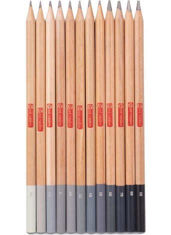 Talens Art Creation Graphite Pencils Graded Charcoal Sketching Set of 12  - Image 2