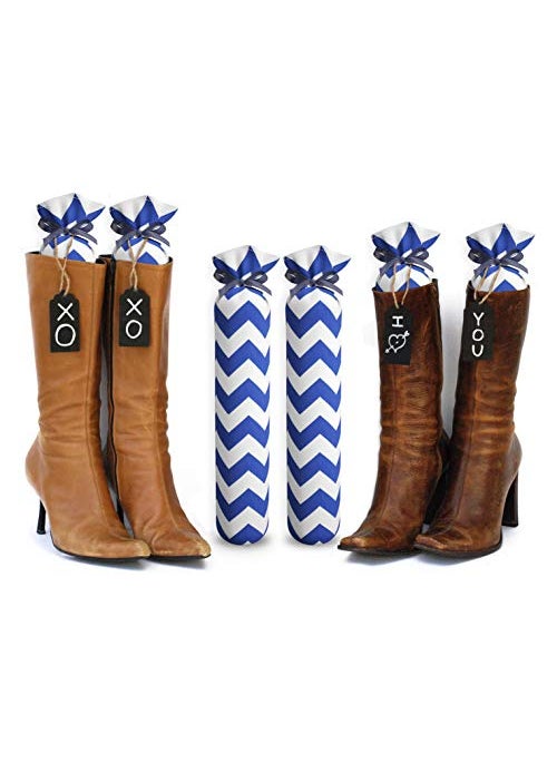 My Boot Trees My Boot Trees  Boot Shaper Stands for Closet Organization  Keeps Them Shaped Properly  Many Patterns to Choose from  1 Pair Blue Chevron 
