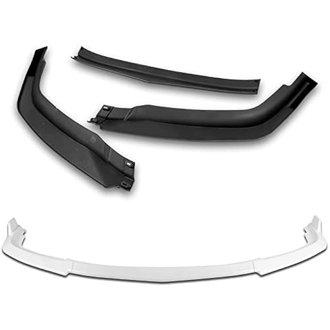 DriftX Performance 3PCS Front Bumper Lip Kit fit for compatible with 2013-2015 Honda Accord Coupe, STP-Style Splitter Trim Protection Spoiler, Air-Dam-Chin-Diffuser (Painted White) - Image 4