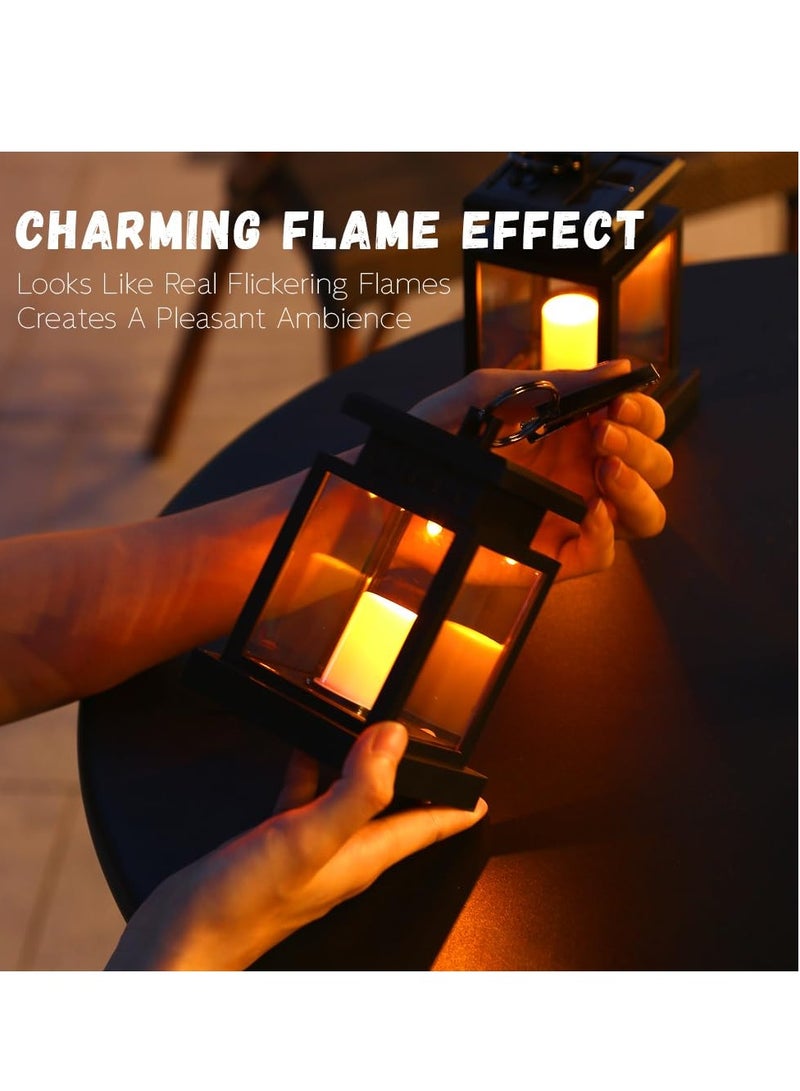 SYOSI Solar Outdoor Lantern, Solar Candle Flickering Flame Hanging Lanterns, with Clip IP65 Waterproof Decorative Solar Table Lights  for Patio Courtyard Garden Decorative - Image 4